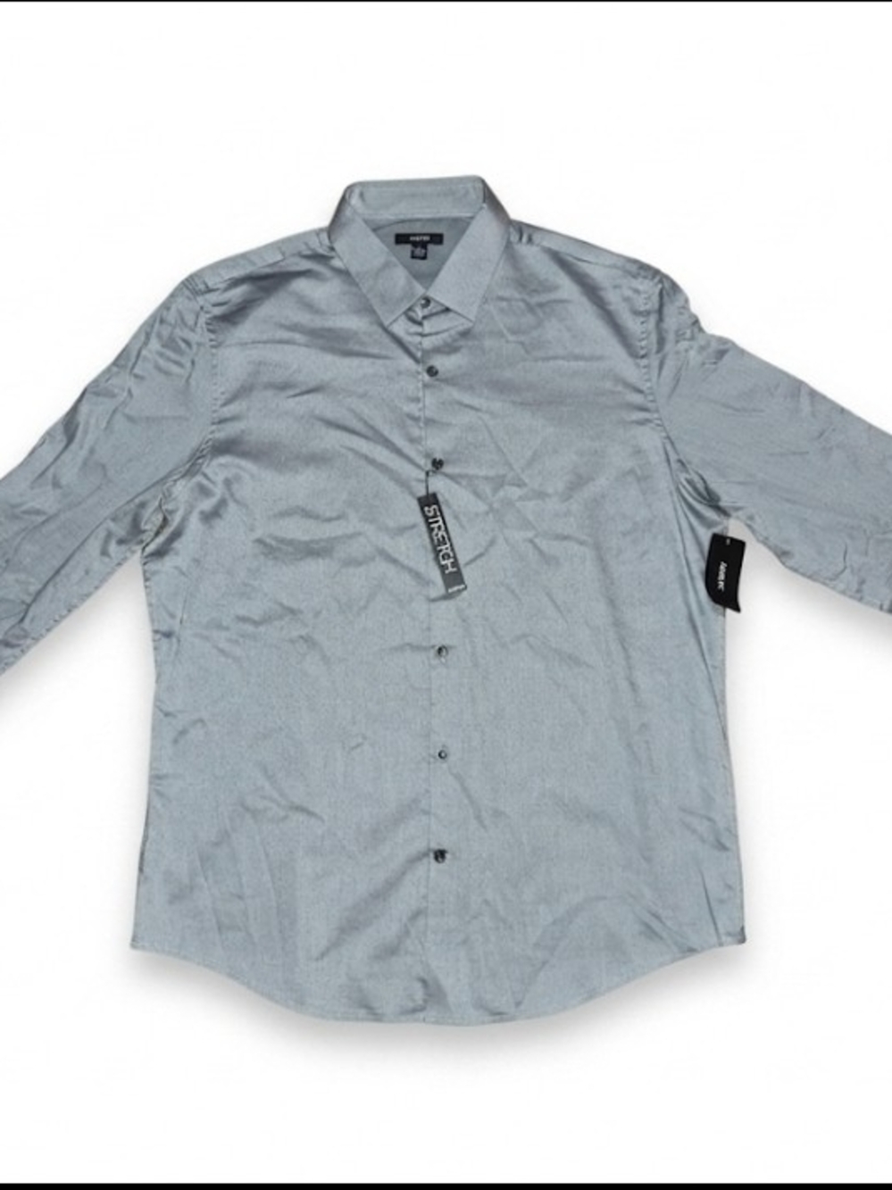 Alfani Men's Light Gray Microdot Button-Down Shirt